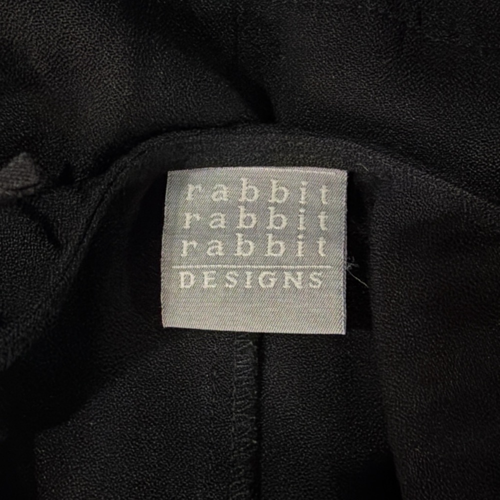 Rabbit Rabbit Rabbit Classic Black Midi Dress. EC Size 16 - Picture 2 of 6